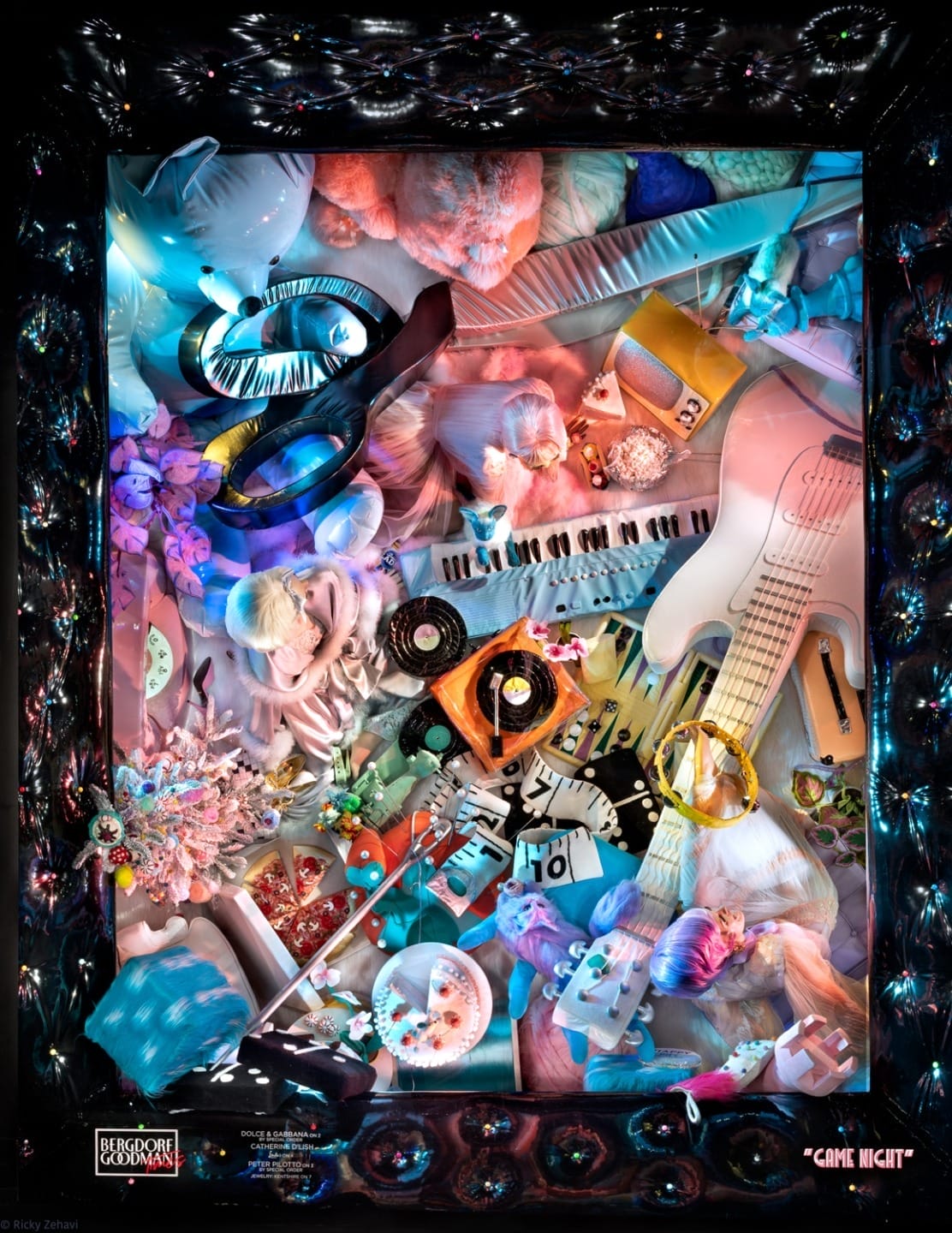 Bergdorf Goodman "Game Night" window as part of their 2019 holiday windows.