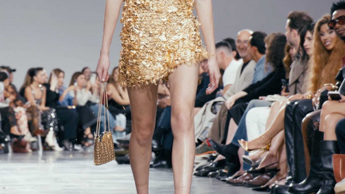 the 1969 Nano bag on the runway for Rabanne.