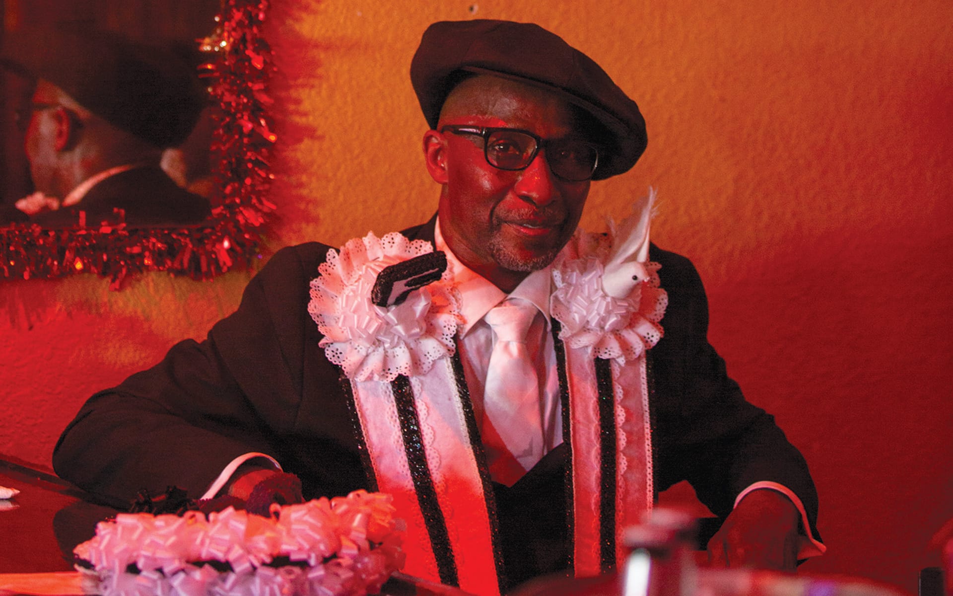 Big Chief Peppy, Estabon Eugene, at Big Man Lounge, A Young Men Olympian Sunday 2021.