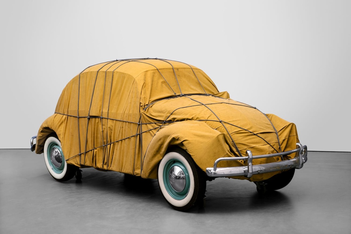 Christo, Wrapped 1961 Volkswagen Beetle Saloon, (1963–2014) at Art Basel