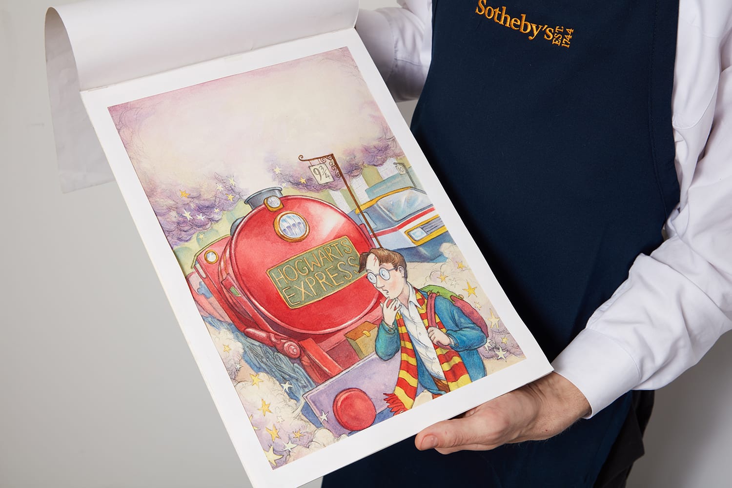Thomas Taylor's original watercolor illustration for Harry Potter and the Philosopher's Stone