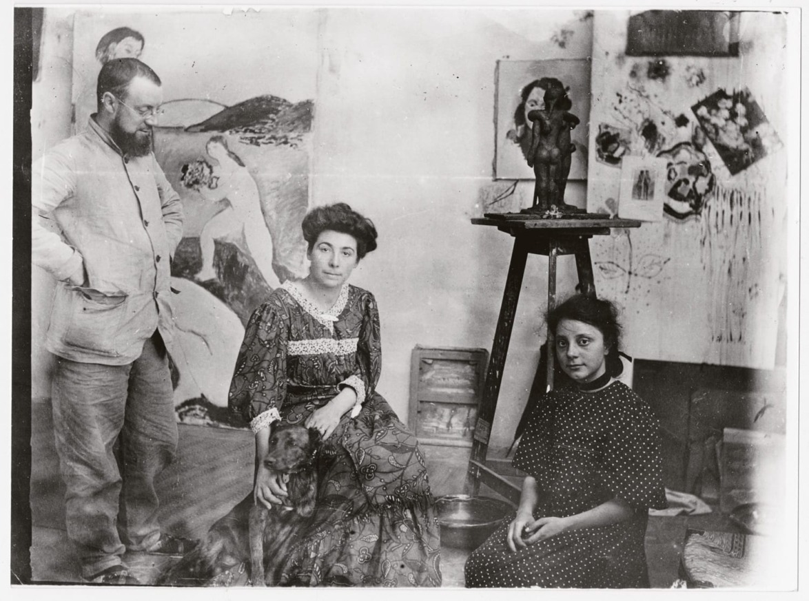 Henri Matisse, Amélie Matisse et Marguerite Matisse à Collioure