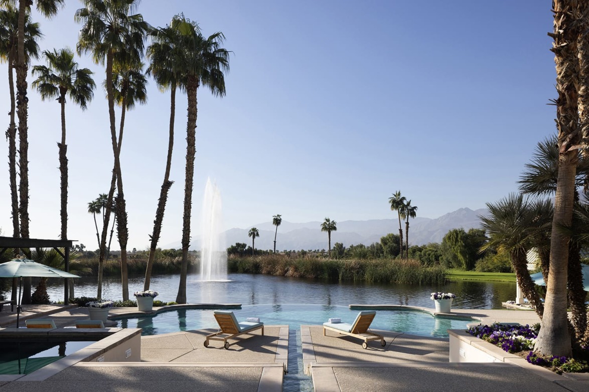 The pool court at the Merv Griffin estate.