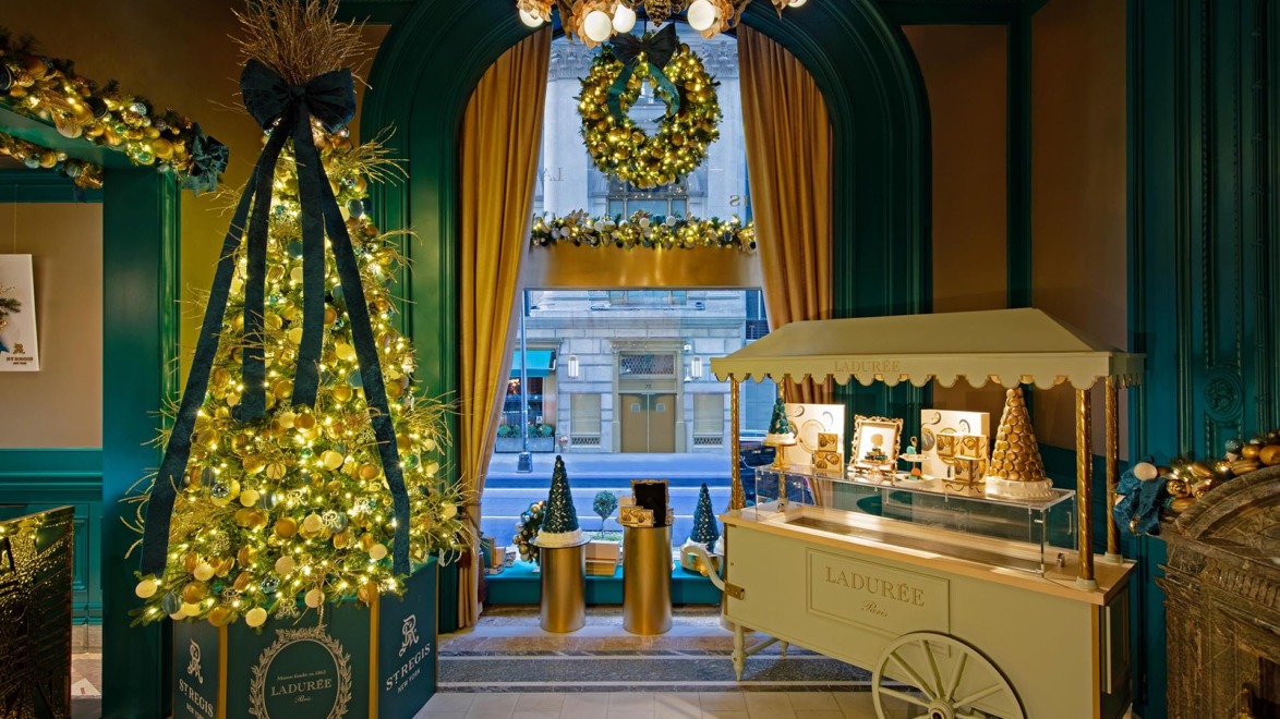 Ladurée teamped up with The St. Regis New York for a delicious tree display.
