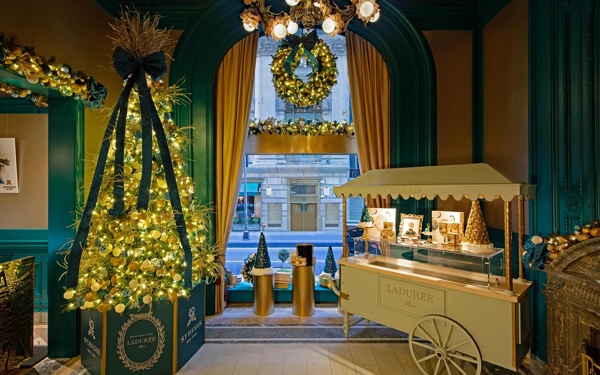 Ladurée teamped up with The St. Regis New York for a delicious tree display.