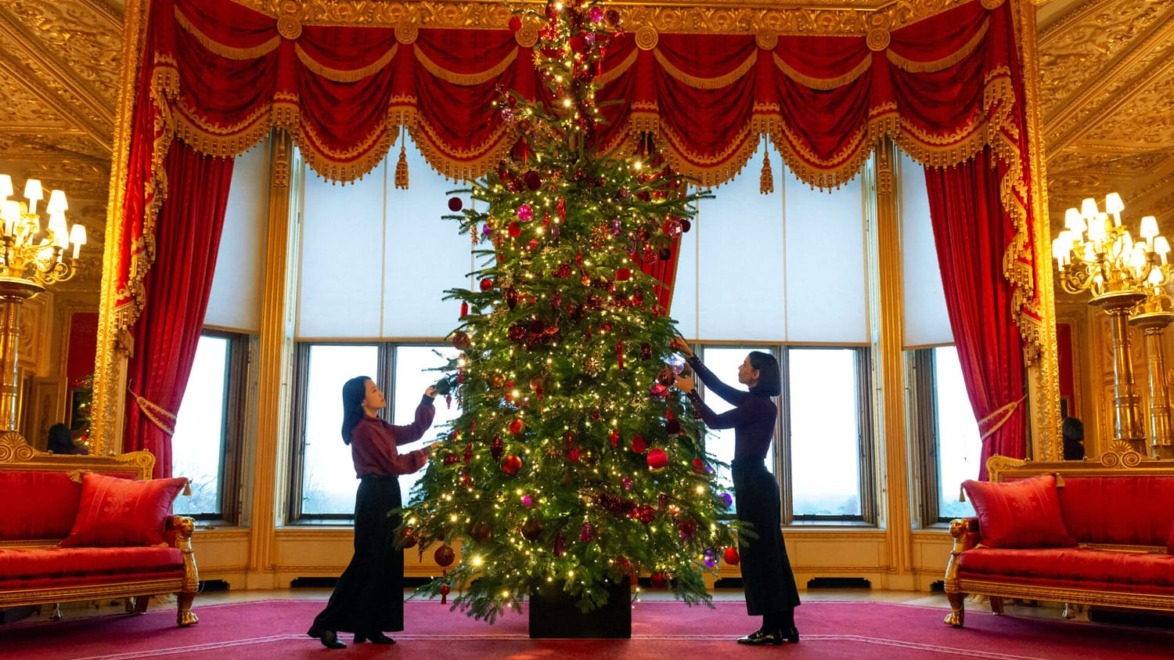 The decorations came together after two days of preparations.