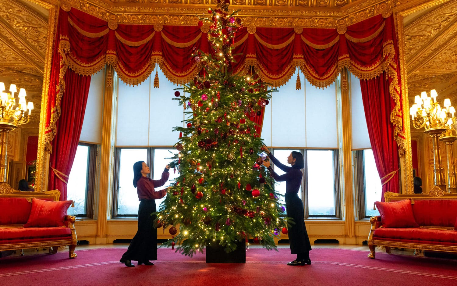 The decorations came together after two days of preparations.