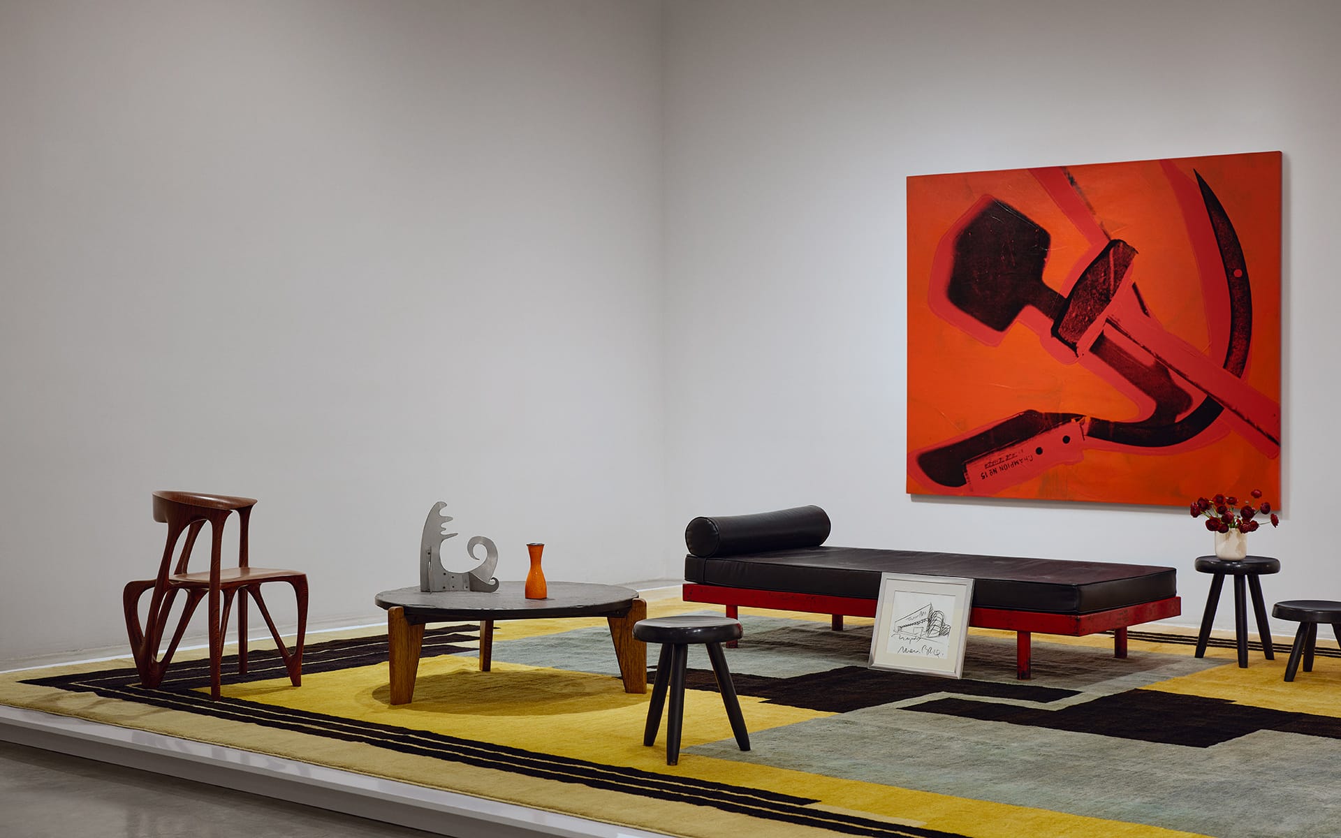 A vignette from “Vintage20: Design for Living” at Tina Kim Gallery.