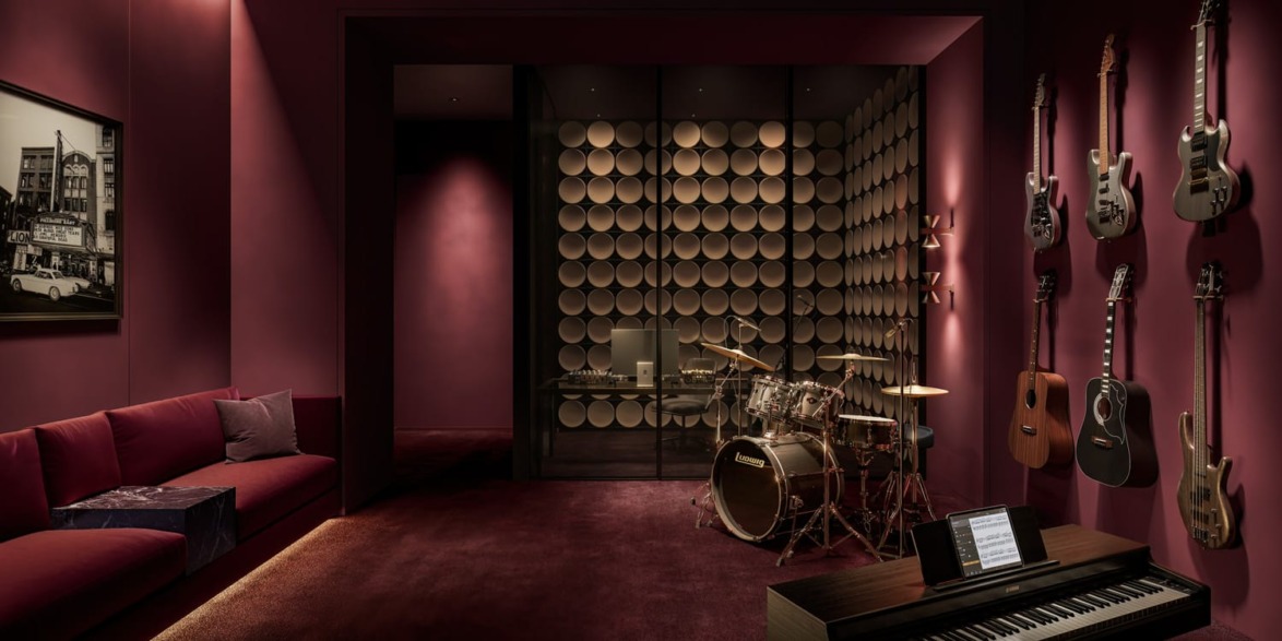 The building's recording studio.
