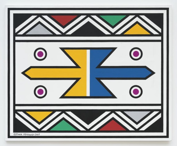 Esther Mahlangu, Untitled (Ndebele Abstract), 2017.