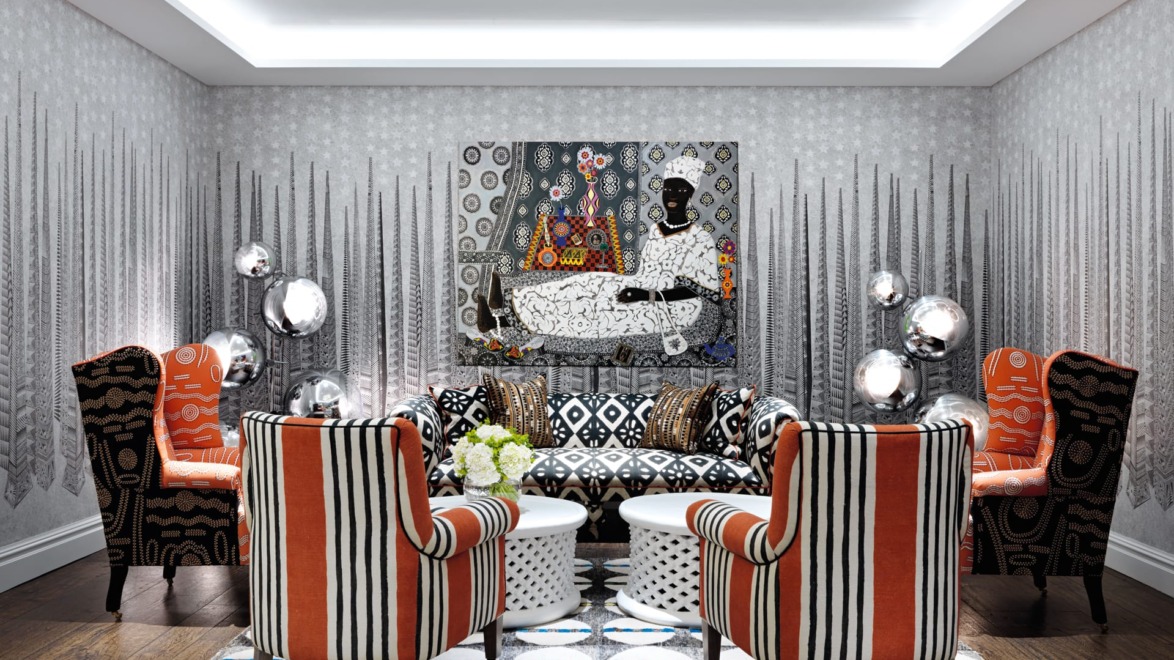 The Sandra Blow room in the Soho Hotel.