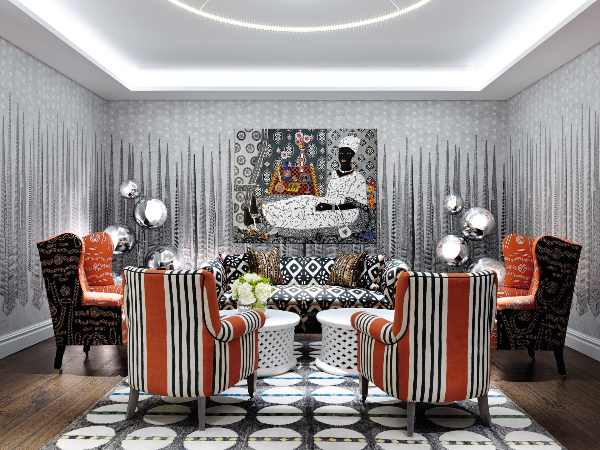The Sandra Blow room in the Soho Hotel.