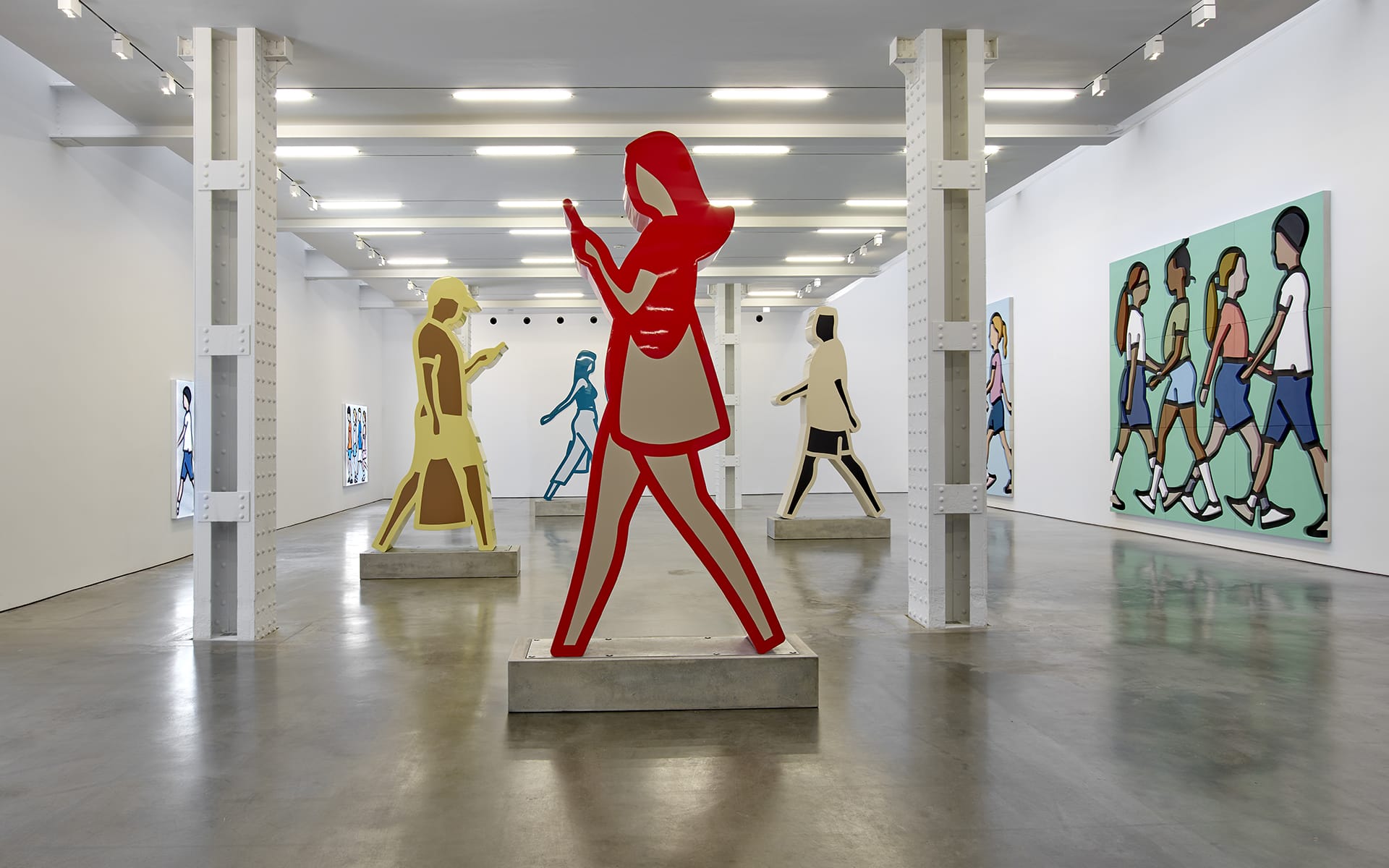 Installation view, Julian Opie, Lisson Gallery, New York.