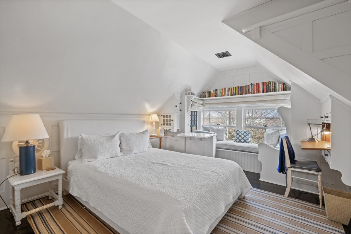 One of the five bedrooms.