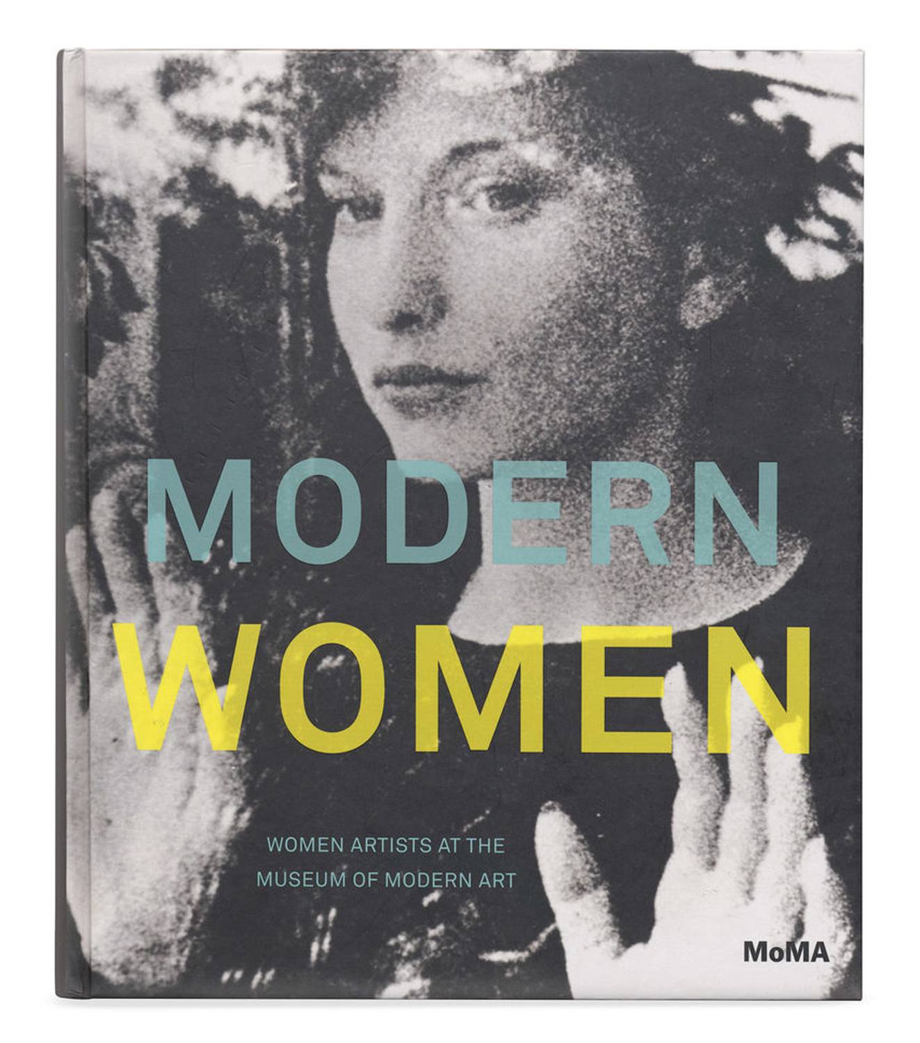 Book cover titled "Modern Women" featuring black and white portrait, text: women artists at the Museum of Modern Art, MoMA logo.