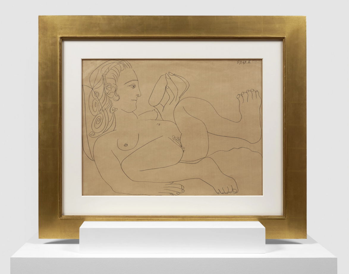 Pablo Picasso, Nu Couché au Miroir, Nu et Homme Couchés, (1969) at Art Basel