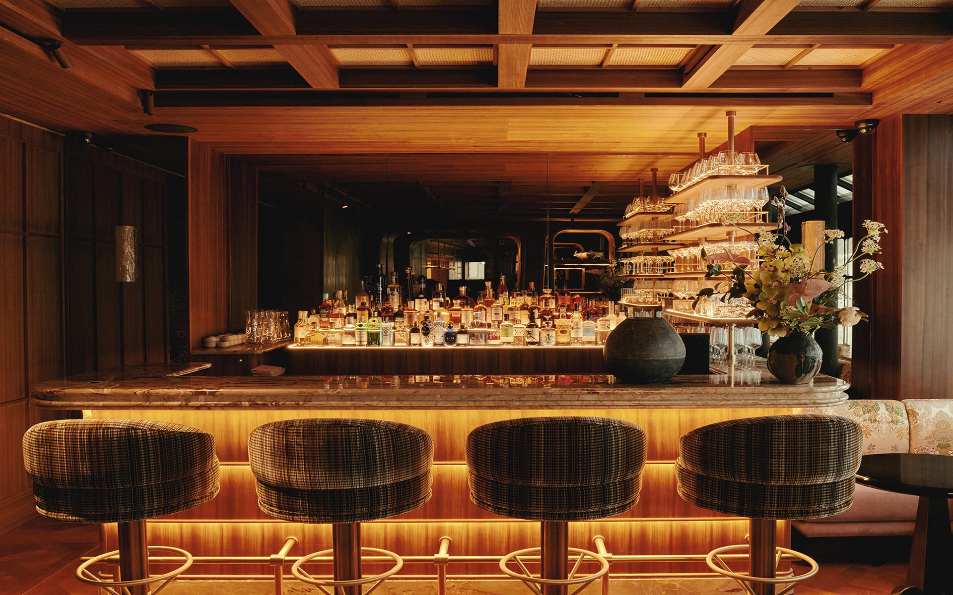 An interior photo of the bar at the Hotel Hana is one of the new Paris hotels