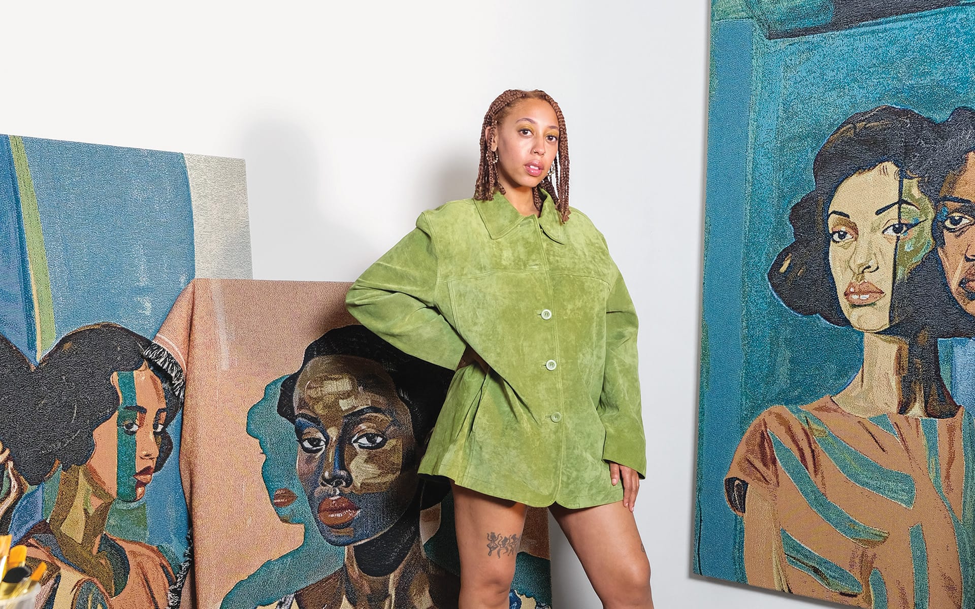 Akea Brionne blends traditional tapestry with photography.