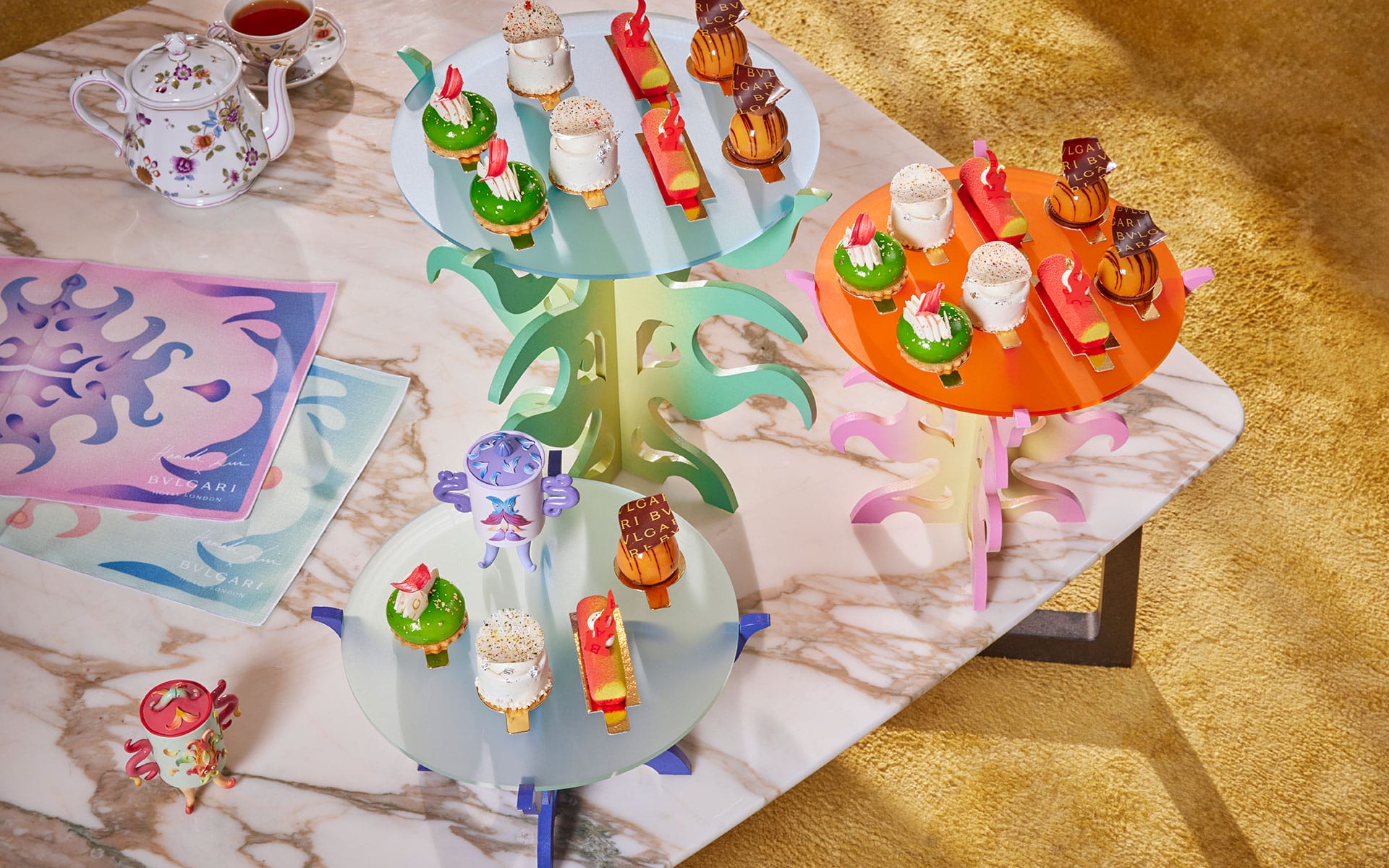 Afternoon tea by Hannah Lim at Bvlgari Hotel London.
