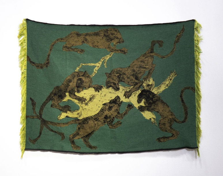 Candice Lin, Papaver somniferum (Tapestry), (2019).