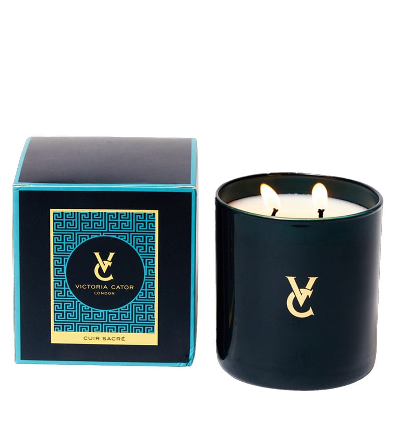 Cuir Sacré candle by Victoria Cator.