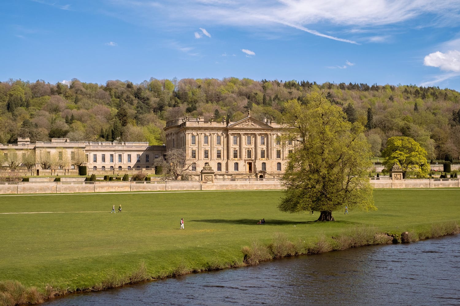 Chatsworth House acted as the exterior of Mr. Darcy's family home, Pemberley.