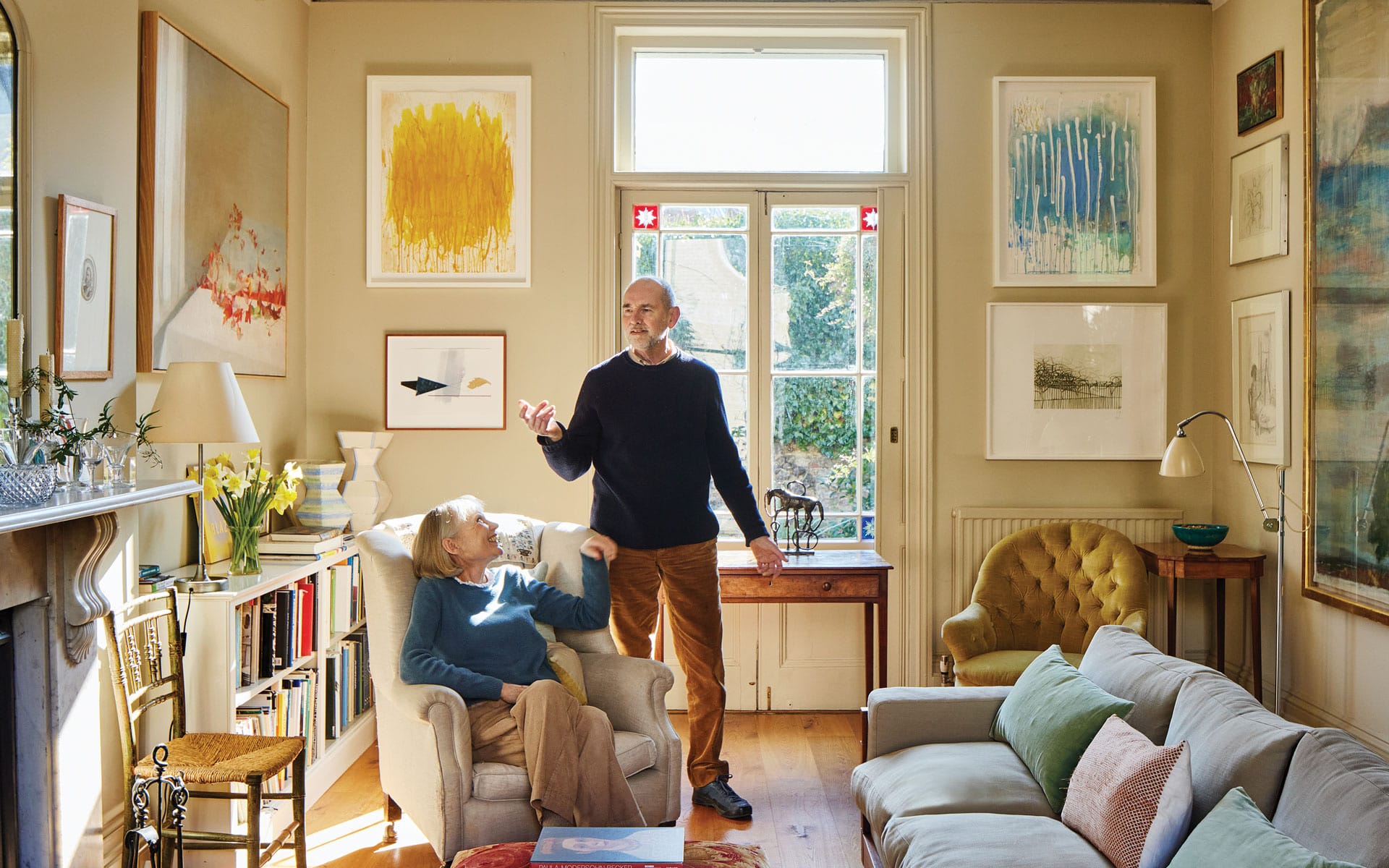 Artists Charlotte Verity and Christopher Le Brun at their former London home.