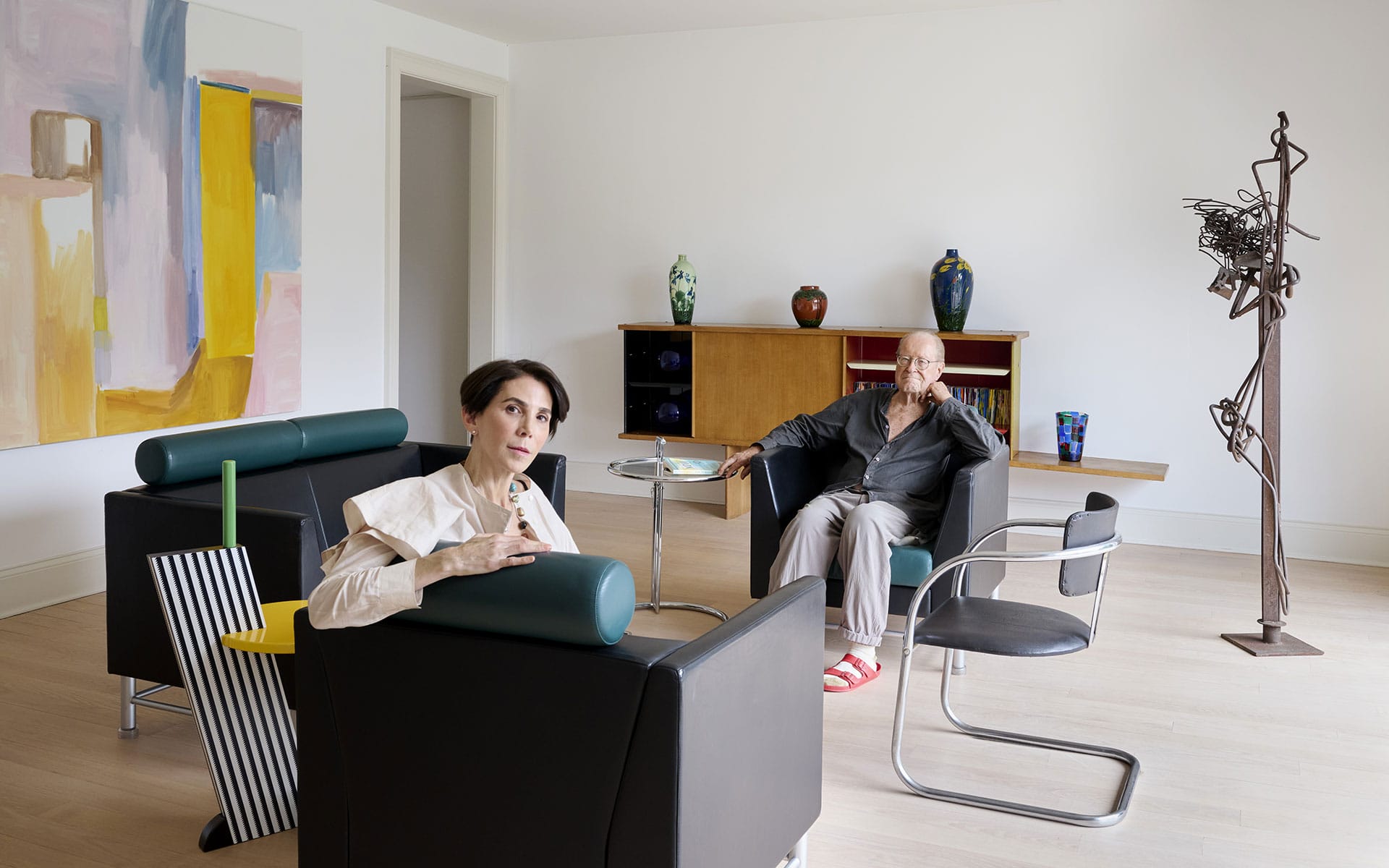Joa Baldinger and Heiner Friedrich at their Hamptons residence.