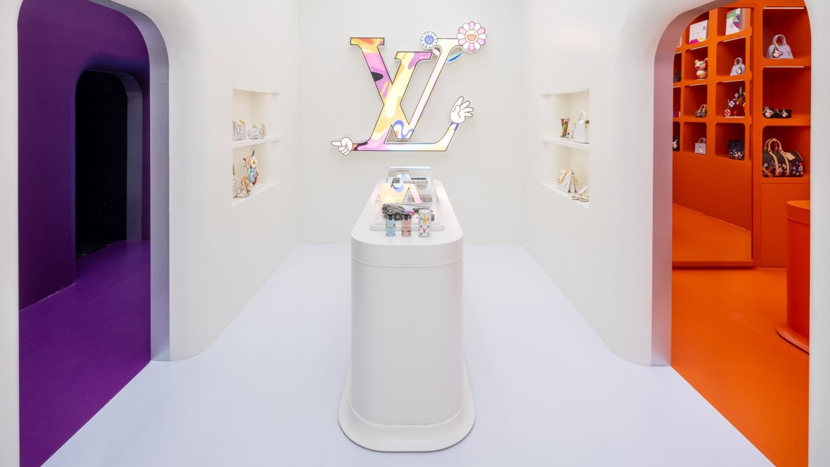 Louis Vuitton x Murakami pop up in Soho