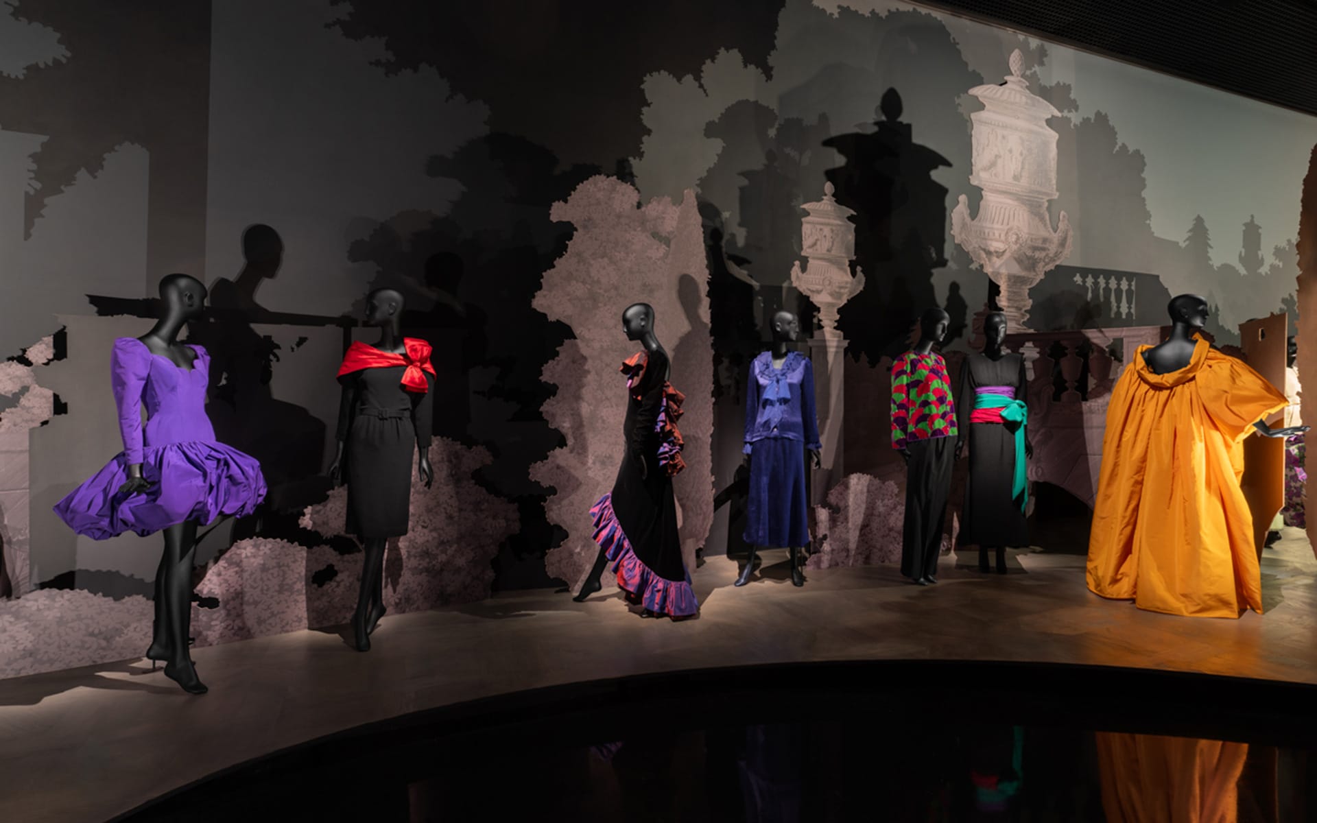 Installation view. “Yves Saint Laurent: The Hamish Bowles Collection.”