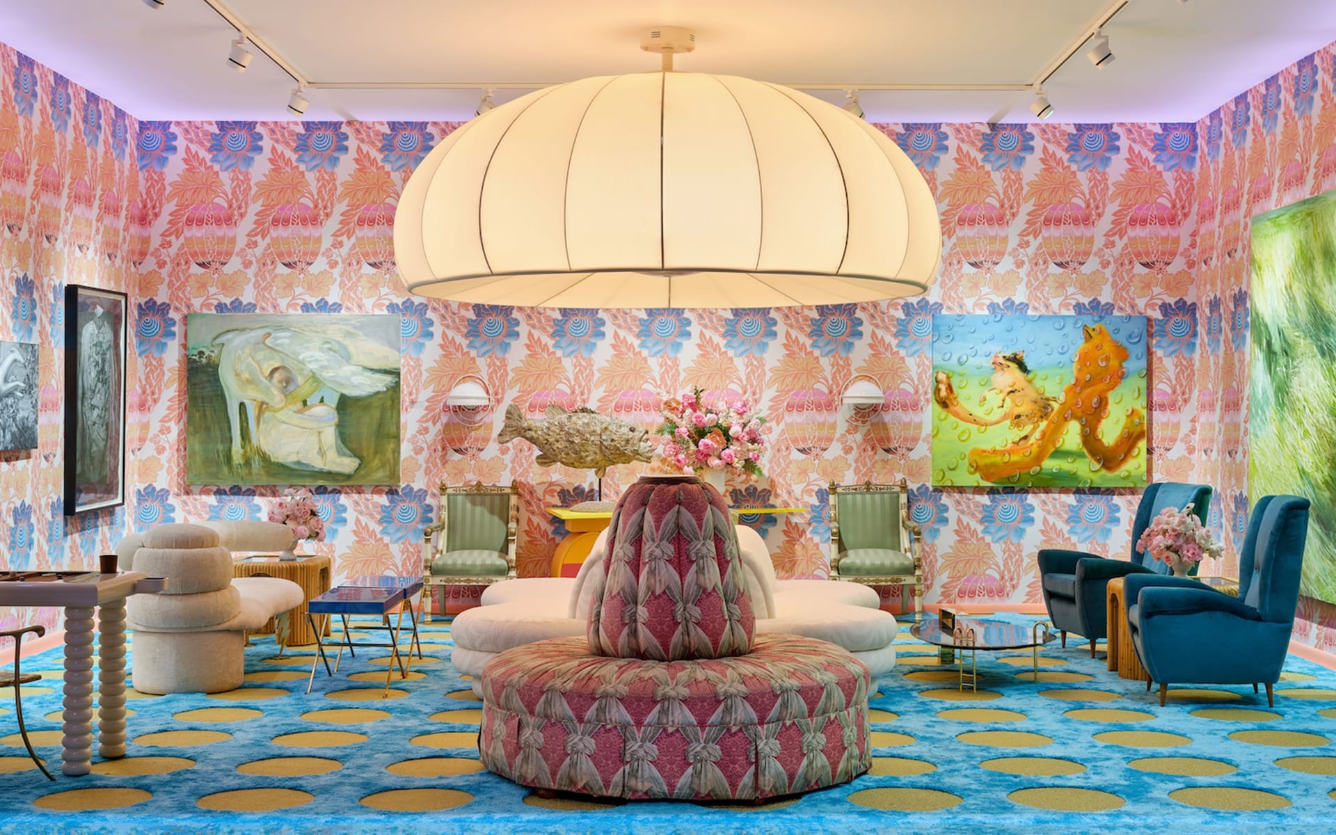 The Chubb Collector’s Lounge by Sasha Bikoff at Art Basel Miami Beach.