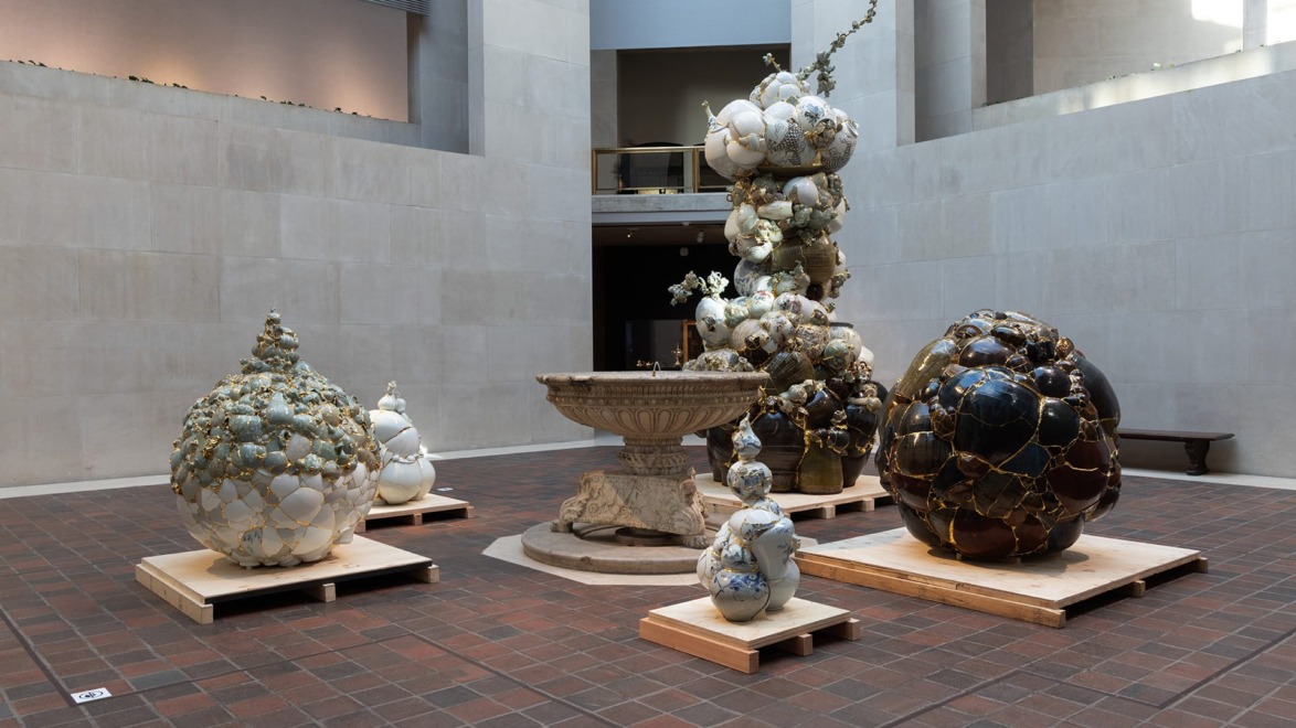 Installation view of "Monstrous Beauty: A Feminist Revision of Chinoiserie," on view March 25–August 17, 2025 at The Metropolitan Museum of Art.