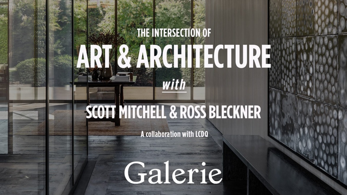 Art and architecture event featuring Scott Mitchell and Ross Bleckner, collaboration with L'Objet, hosted by Galerie.