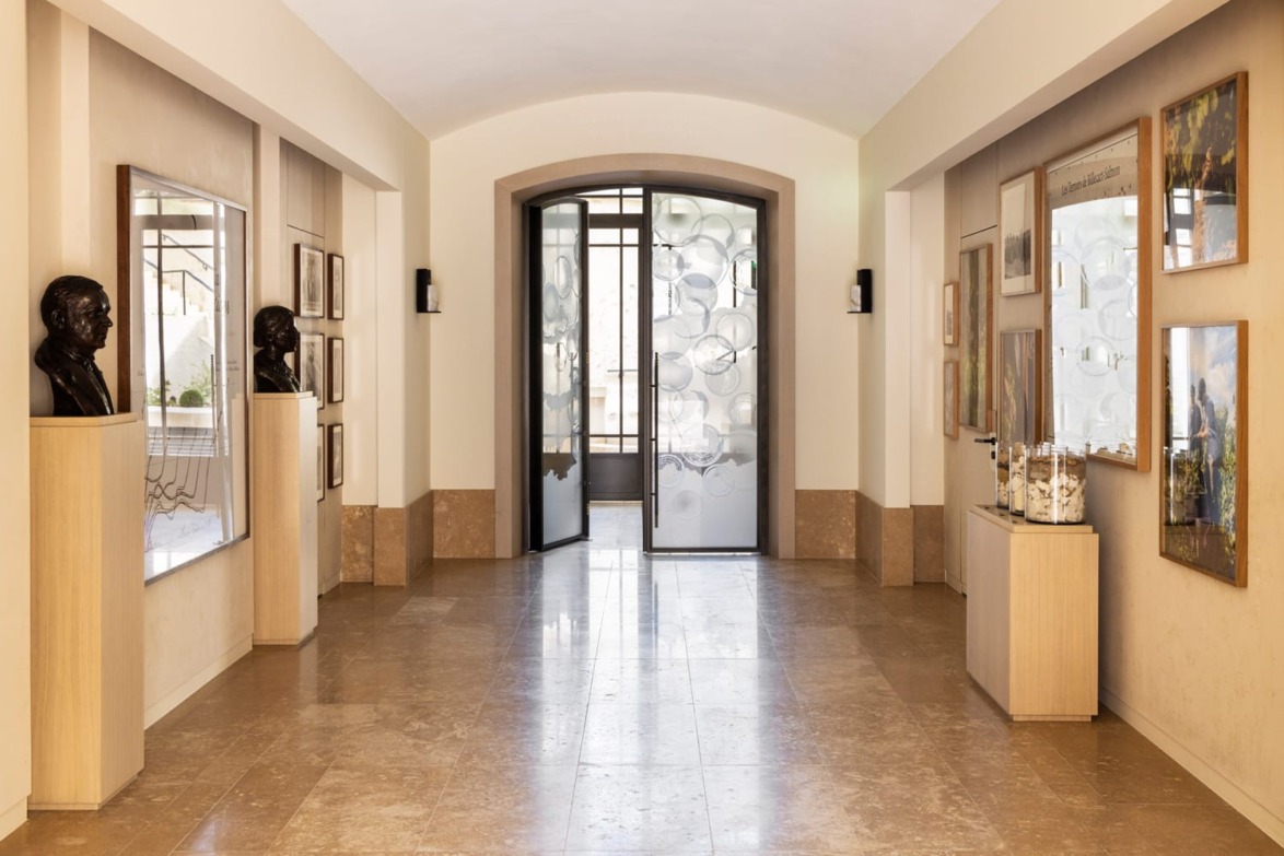 View into a new guest area at Maison Billecart-Salmon conceived by Paris architect Elliott Barnes and Vincent Fierfort from Épernay, France.