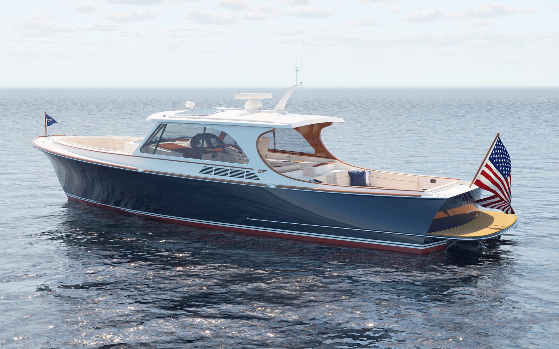 Hinckley Yachts Picnic Boat exterior