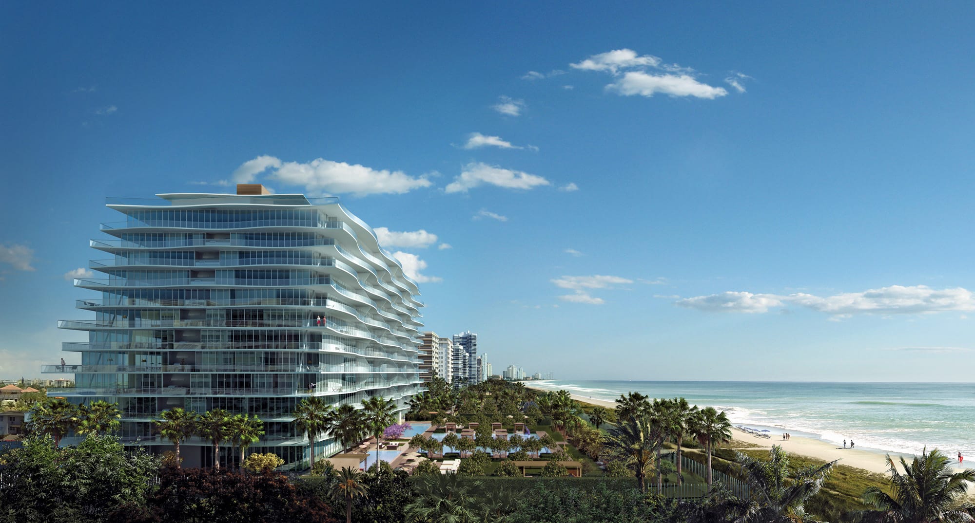 The Fendi Chateau Residences boast undulating terraces and groves of cypress trees.