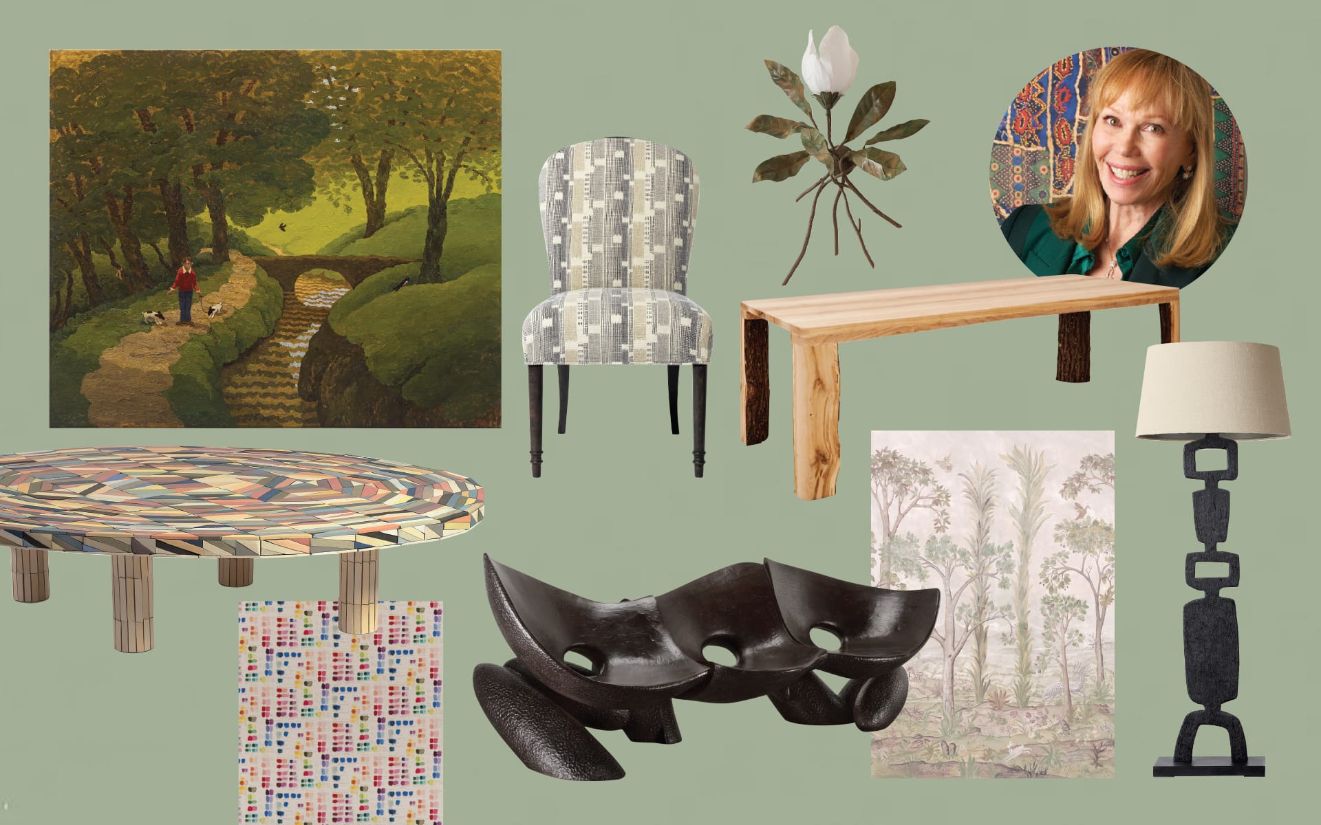 Kit Kemp crafts a dynamic dining room around a Ramiro Fernandez Says artwork