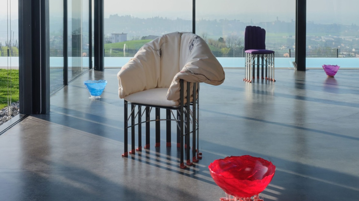 Half ball vases by Gaetano Pesce for Meritalia at Design Miami.