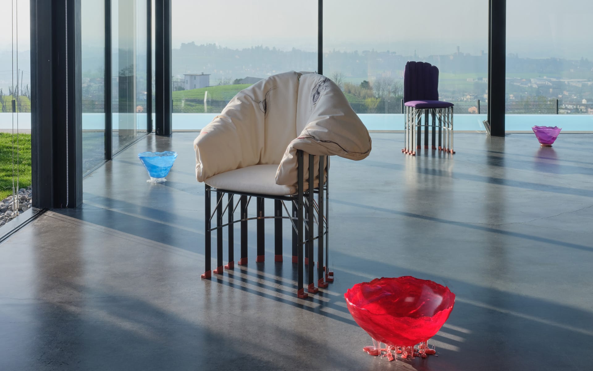 Half ball vases by Gaetano Pesce for Meritalia at Design Miami.