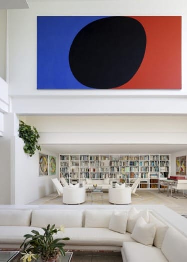 Installation view, Ellsworth Kelly, Blue Black Red (1964).