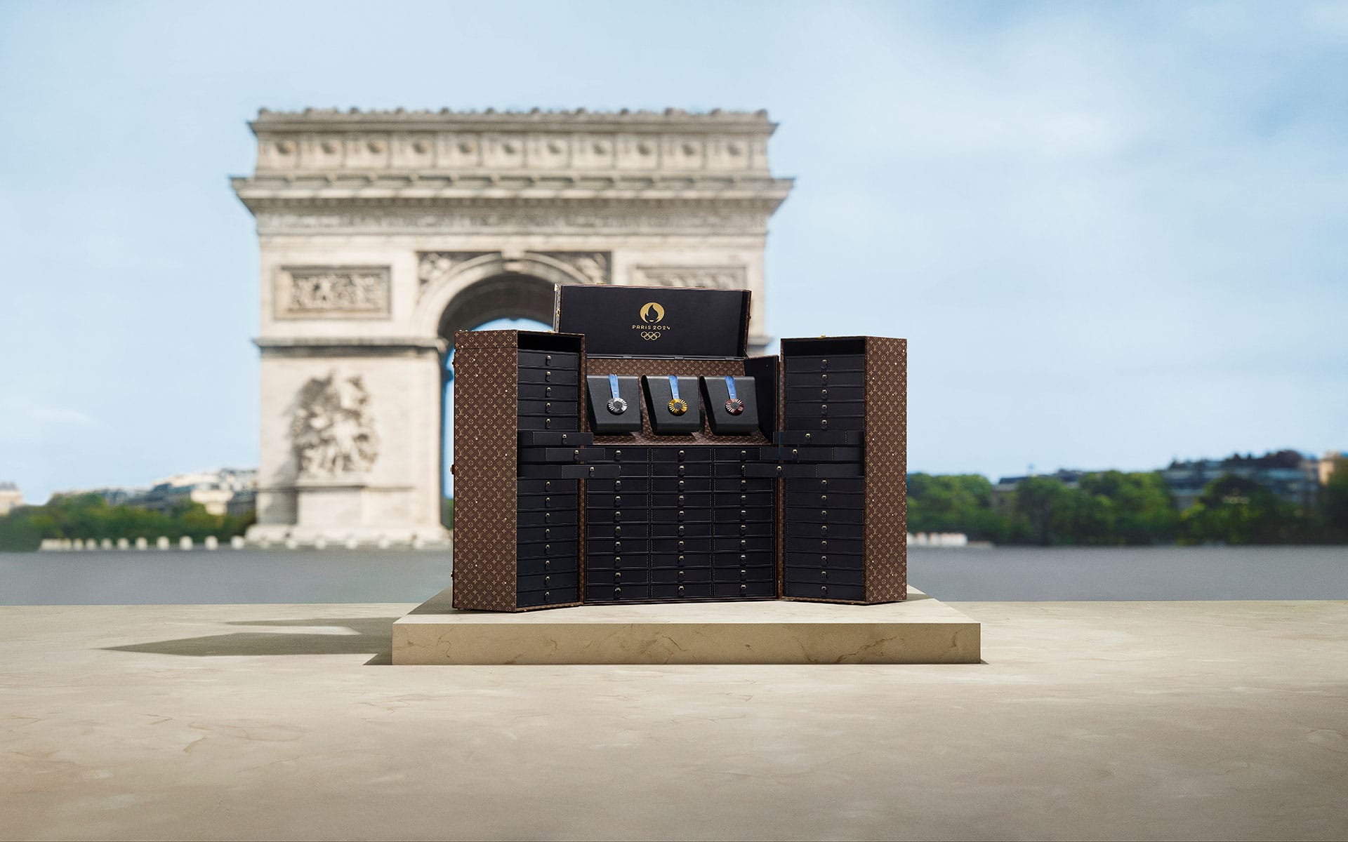 Louis Vuitton medal trunks for Paris Olympics