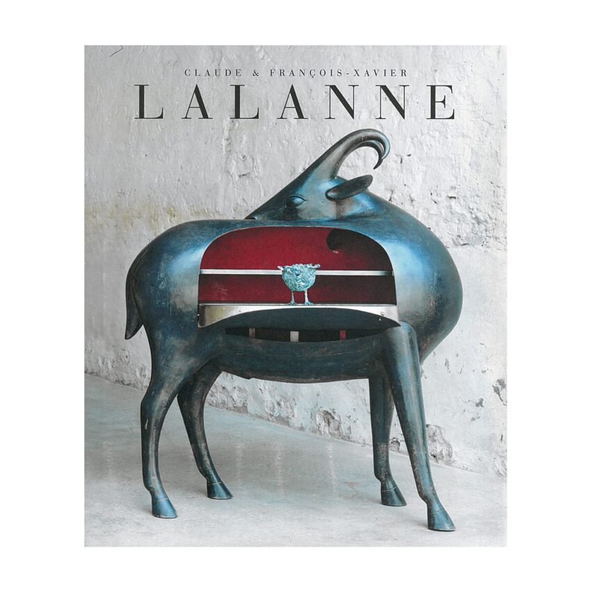 Cover of a book titled Lalanne featuring a sculpture by Claude and François-Xavier Lalanne, resembling a sheep with storage.