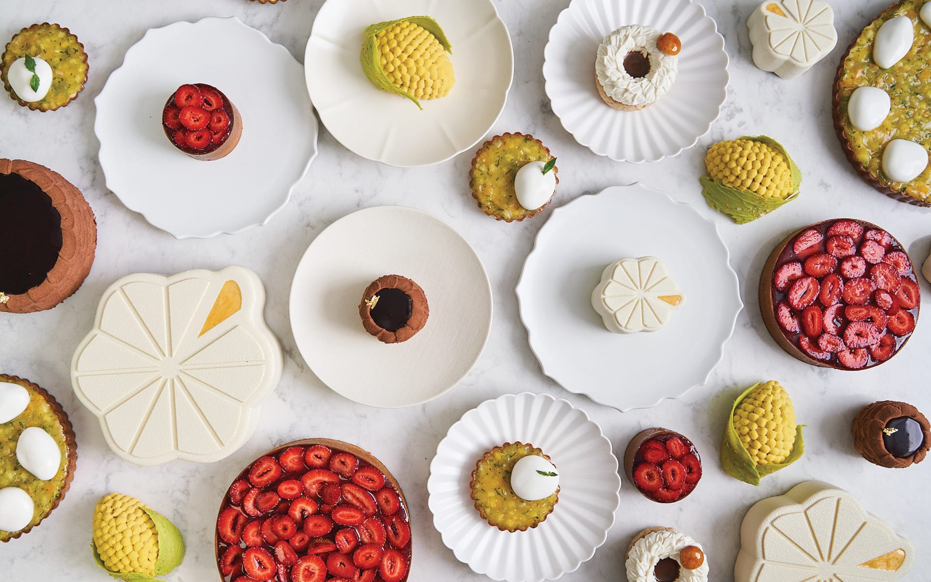 A selection of pastries by Eunji Lee from Lysée.
