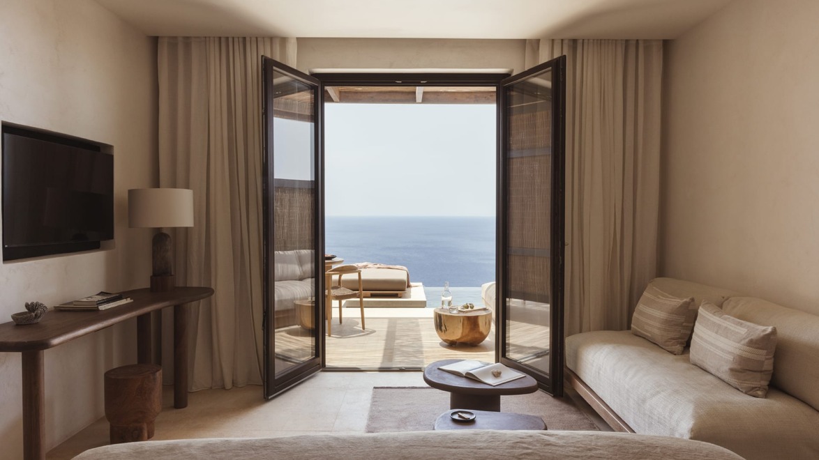 New Folegandros, Greece, resort Gundari with interiors by architecture firm Block722.