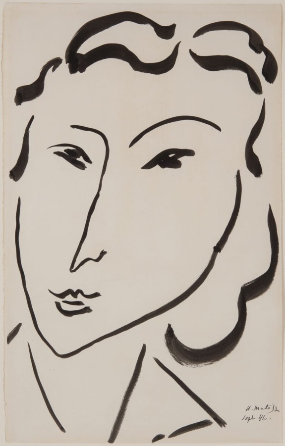 Tête de Jeune Fille (1946), by Henri Matisse, at Bernard Goldberg Fine Arts