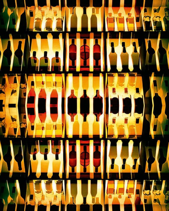Od’s Bar is the title of a silver-and-metal print of bottles in Megeve, France, which dates from 2009.