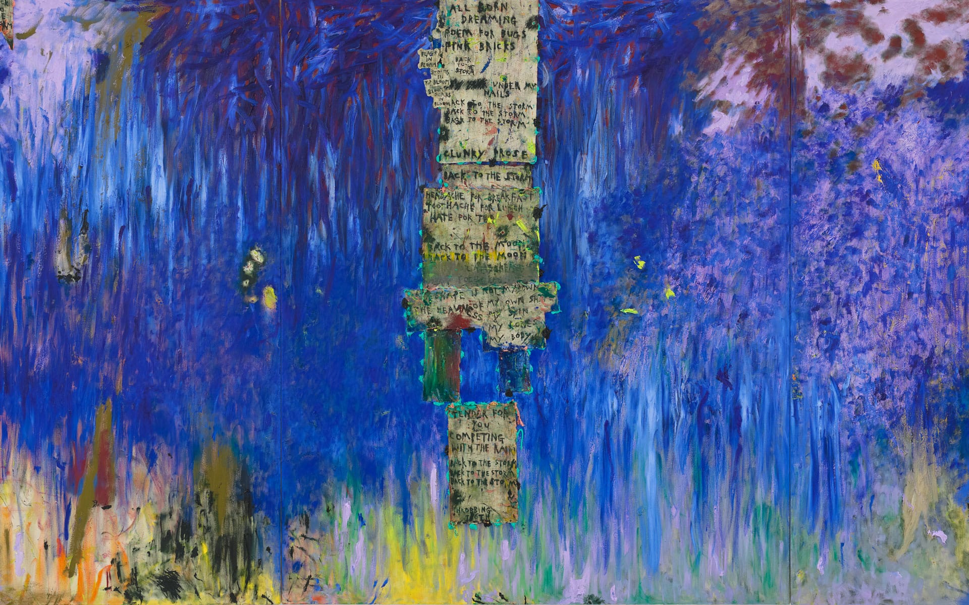 Detail of the painting by Daisy Parris, "Back To The Storm,"2024.