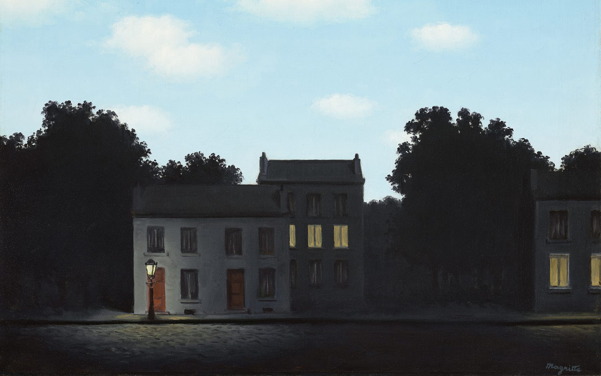 L’empire-des-lumières (1949), by René Magritte.