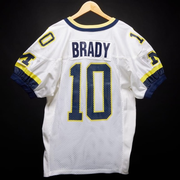 Tom Brady's Michigan ‘Final College’ game worn jersey, which will be included in Sotheby's December 10 auction "The GOAT Collection: Watches and Treasures from Tom Brady.”
