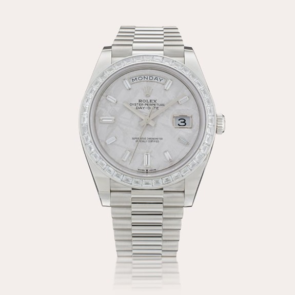 Tom Brady's Rolex Reference 228396TBR, presumed to achieve $80,000 to $120,000 in Sotheby's December 10 evening sale.